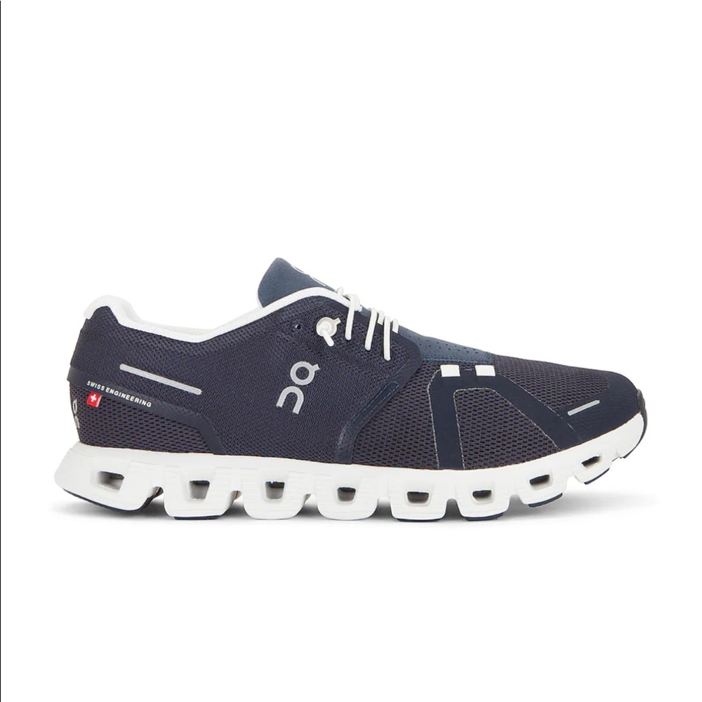 Men’s On Cloud 5 Running Sneakers in Midnight & White